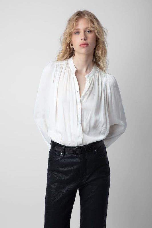 ZADIG &amp; VOLTAIRE - ''TCHIN'' BLOUSE - WHITE