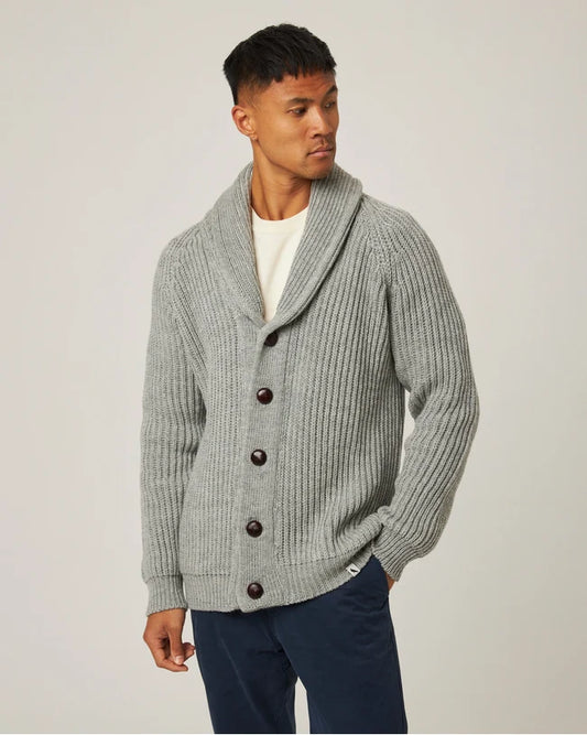 Peregrine | Cardigan '' Wilkinson '' - Gris Clair