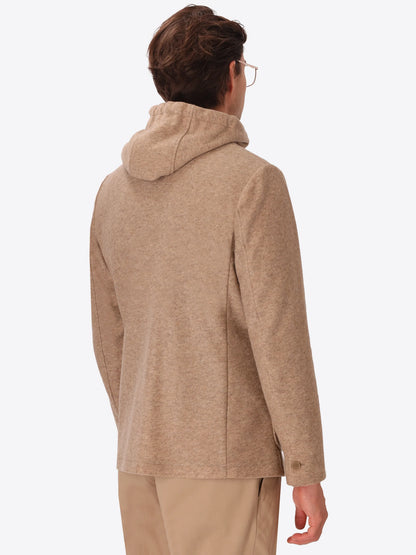 Distretto 12 | Veste en laine mélangée avec bavette amovible | Beige