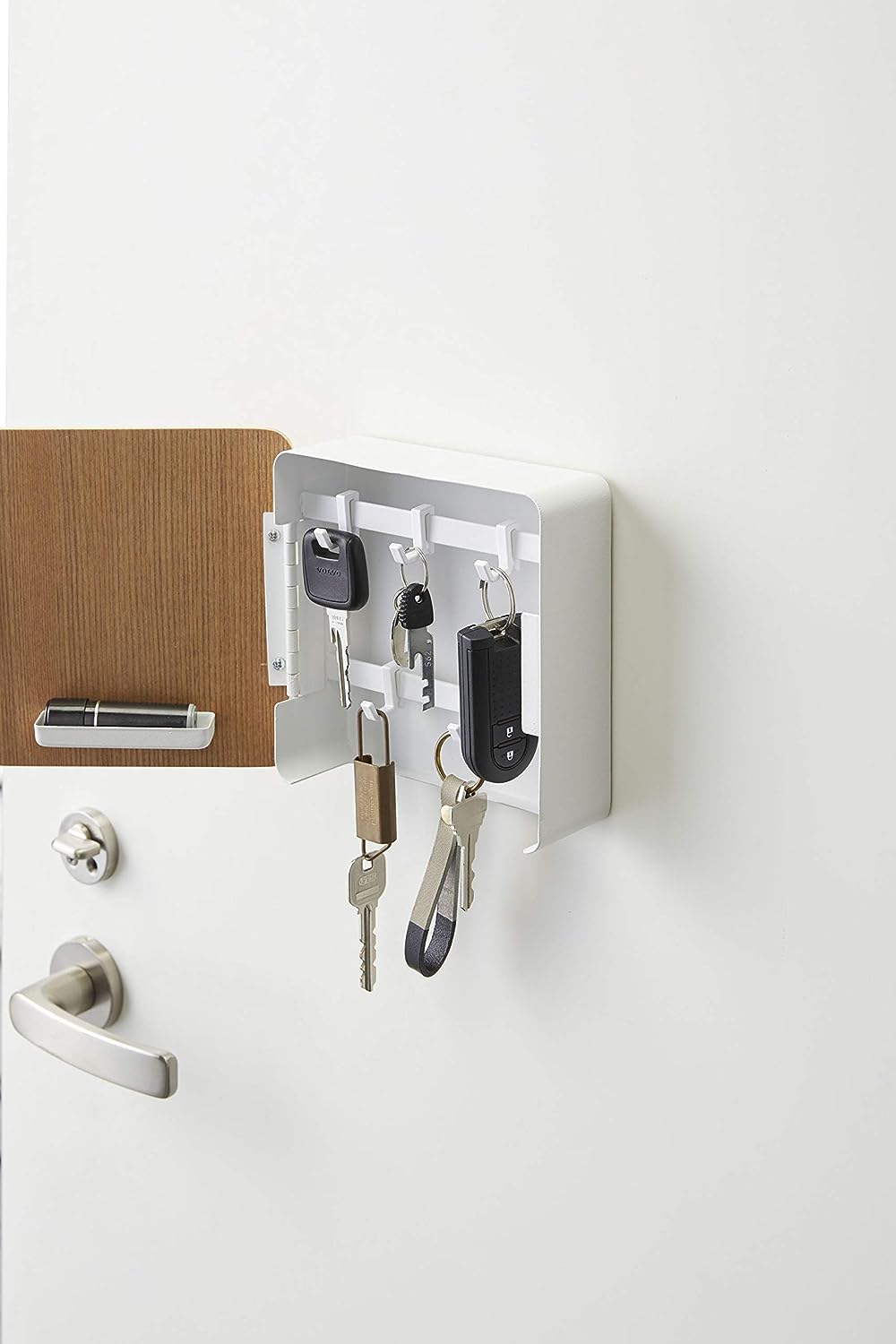 Square Magnetic Key Cabinet | Steel + Wood