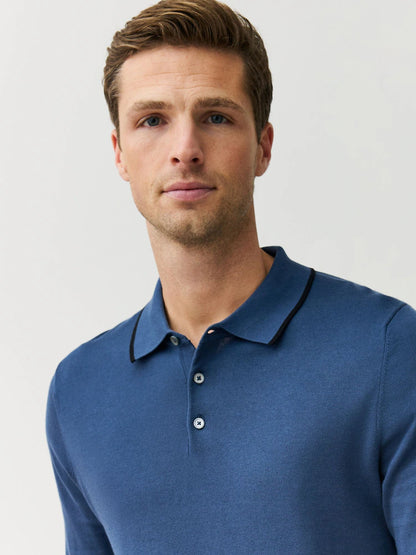 Paul Smith | Polo à manches longues en maille de coton - Bleu