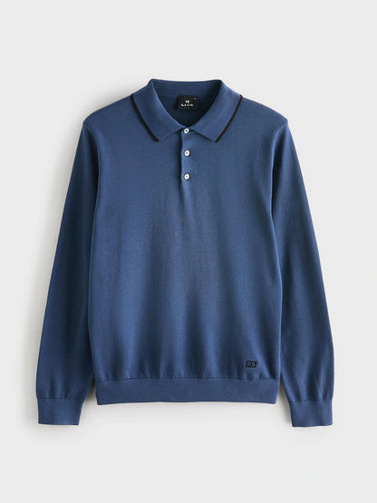 Paul Smith | Polo à manches longues en maille de coton - Bleu