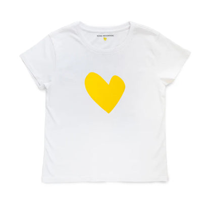 KERRI ROSENTHAL | Tee-shirt " Suke Imperfect Heart" - Jaune