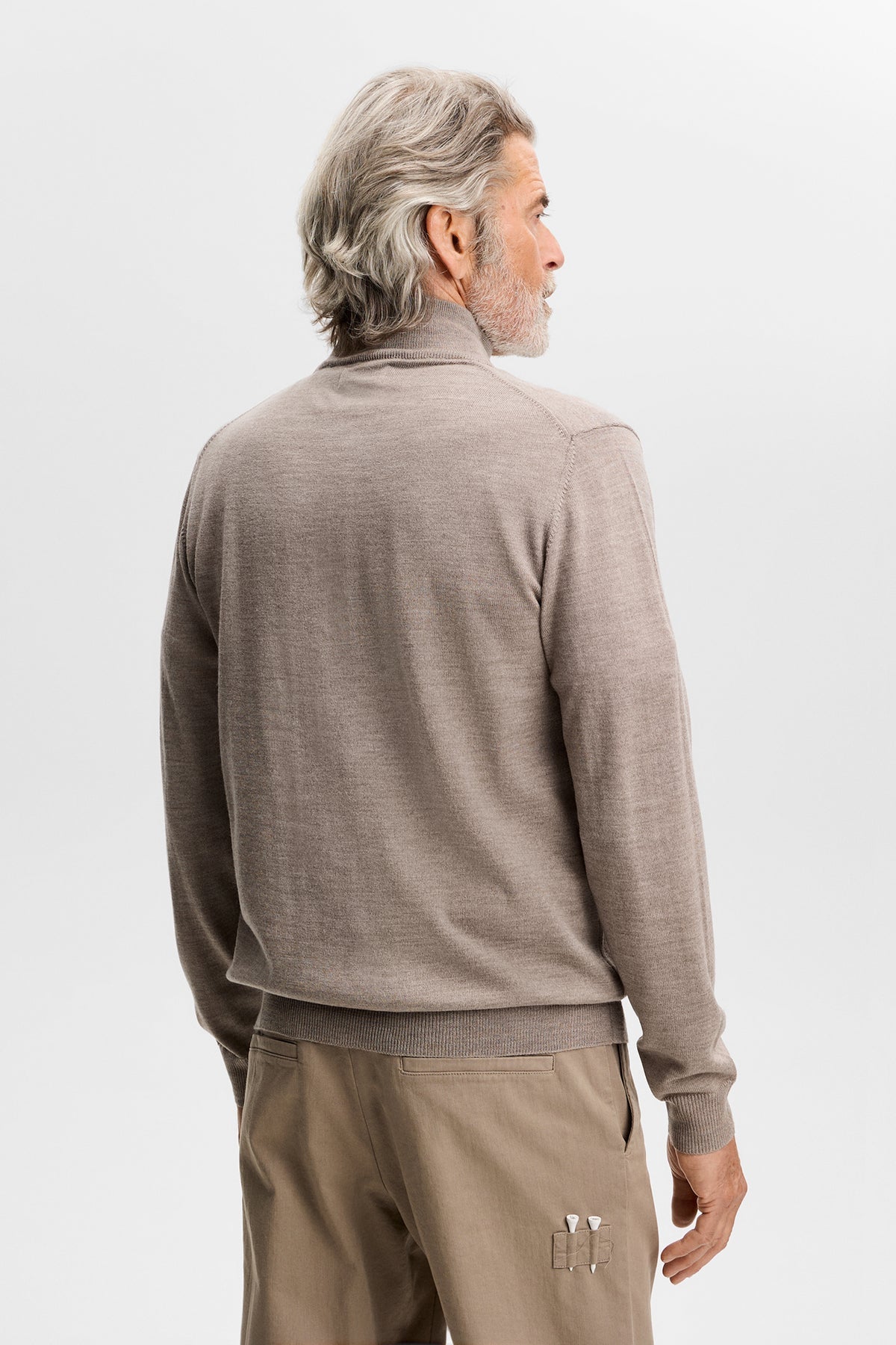 J.Lindeberg |  Pull Kiyan à demi-zip - Brindle Melange