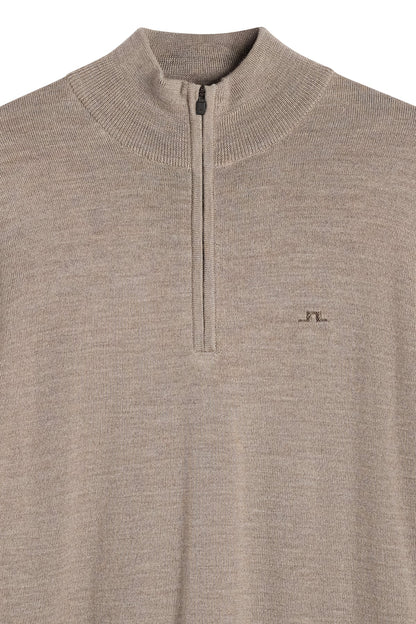 J.Lindeberg |  Pull Kiyan à demi-zip - Brindle Melange