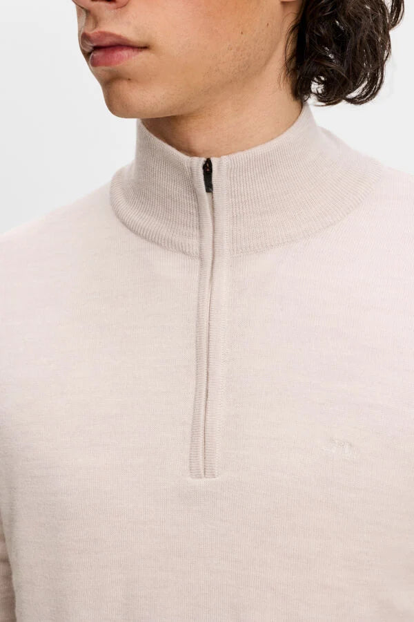 J.Lindeberg |  Pull Kiyan à demi-zip - Moonbeam Melange