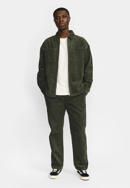Revolution | Surchemise en corduroy zippée 3268 - Vert militaire
