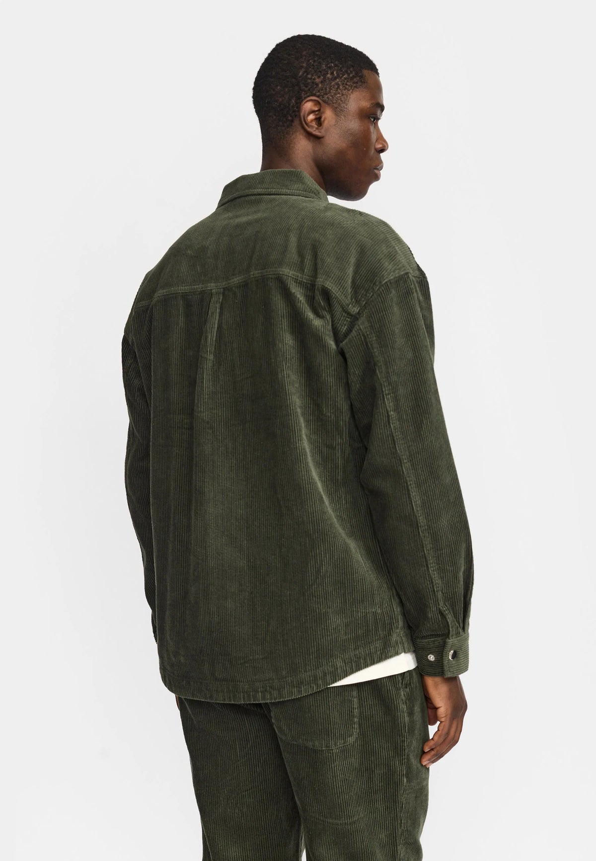 Revolution | Surchemise en corduroy zippée 3268 - Vert militaire