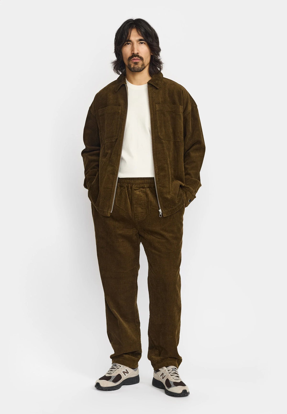 Revolution | Surchemise en corduroy zippée 3268 - Marron 
