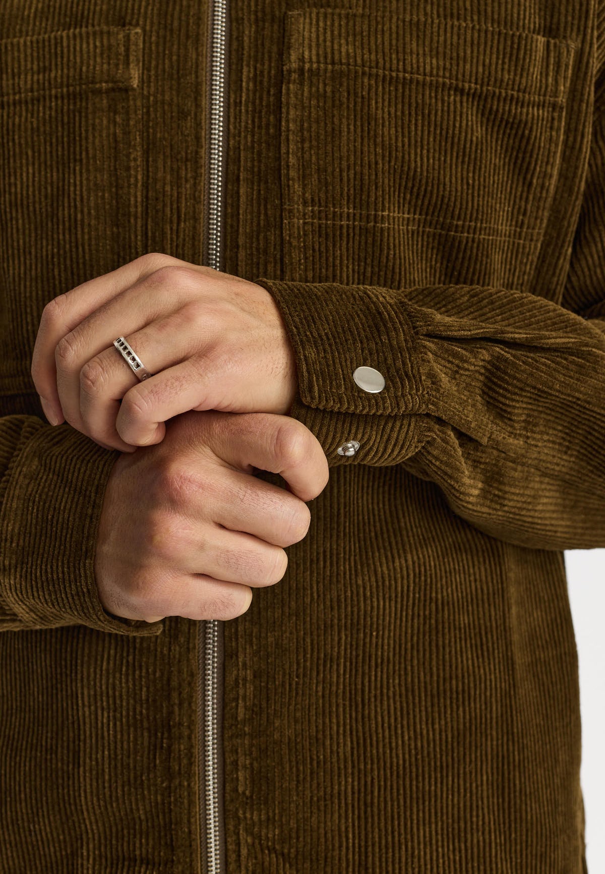 Revolution | Surchemise en corduroy zippée 3268 - Marron 
