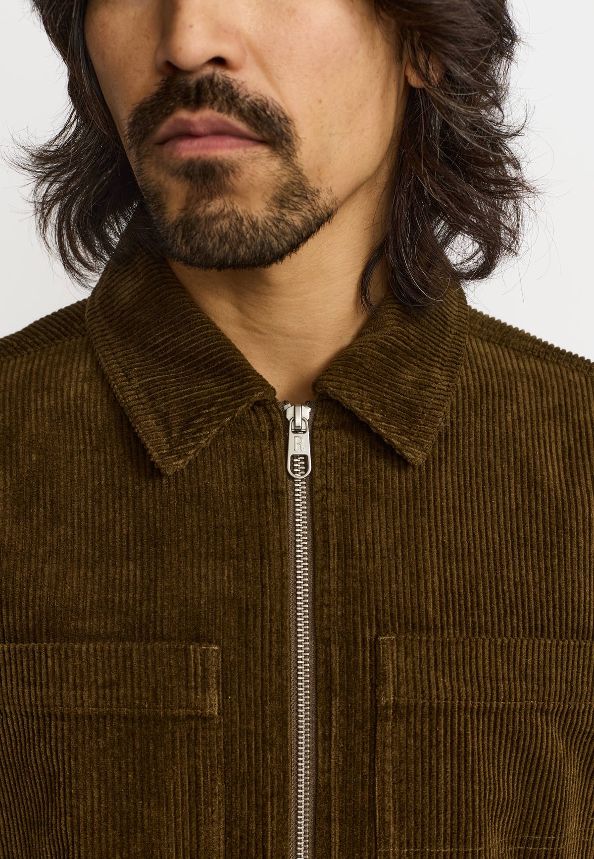 Revolution | Surchemise en corduroy zippée 3268 - Marron 