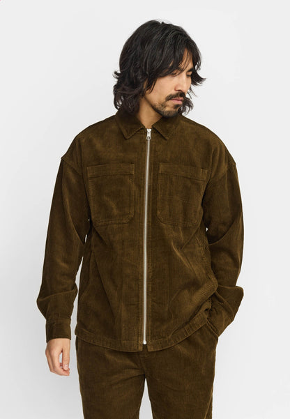 Revolution | Surchemise en corduroy zippée 3268 - Marron 