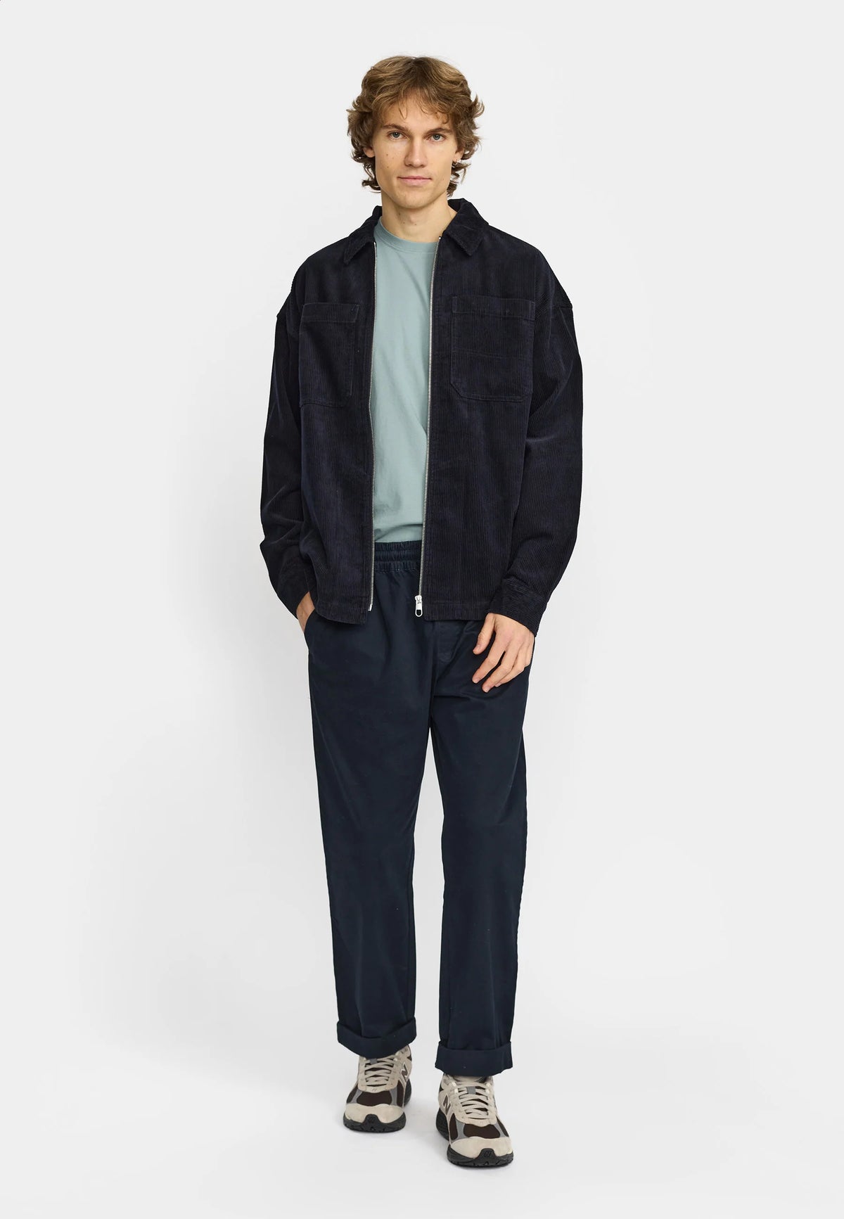 Revolution | Surchemise en corduroy zippée 3268 - Bleu marin