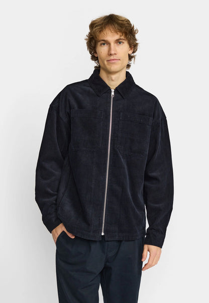 Revolution | Surchemise en corduroy zippée 3268 - Bleu marin