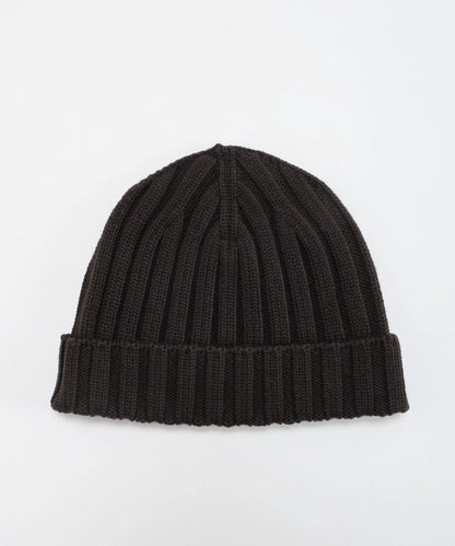Filippo De Laurentiis | Bonnet côtelé en laine mérinos extra fine - Marron