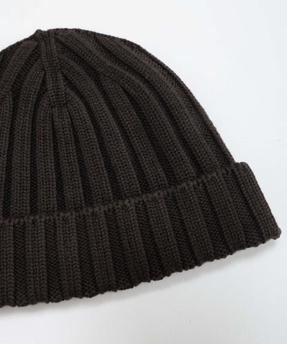 Filippo De Laurentiis | Bonnet côtelé en laine mérinos extra fine - Marron