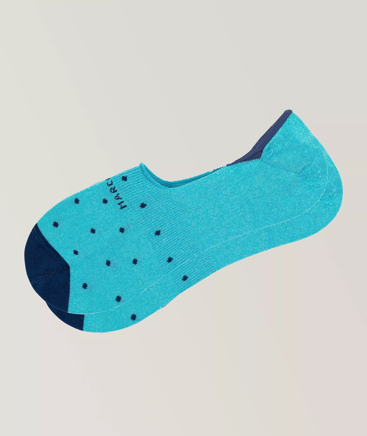 Marcoliani | Chaussettes courtes Invisible Touch motifs à pois  - Bleu/Vert