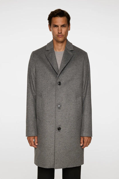 J.LINDEBERG | Manteau "August Melton" Cashemere  - Gris