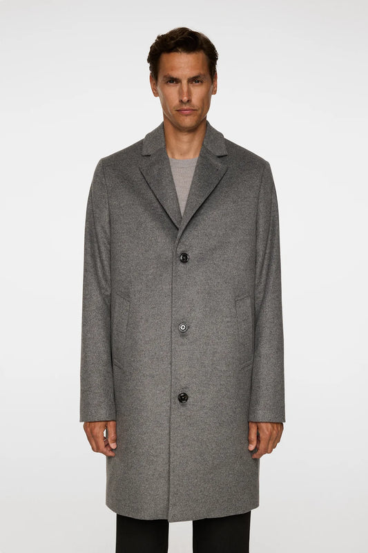 J.LINDEBERG | Manteau "August Melton" Cashemere  - Gris