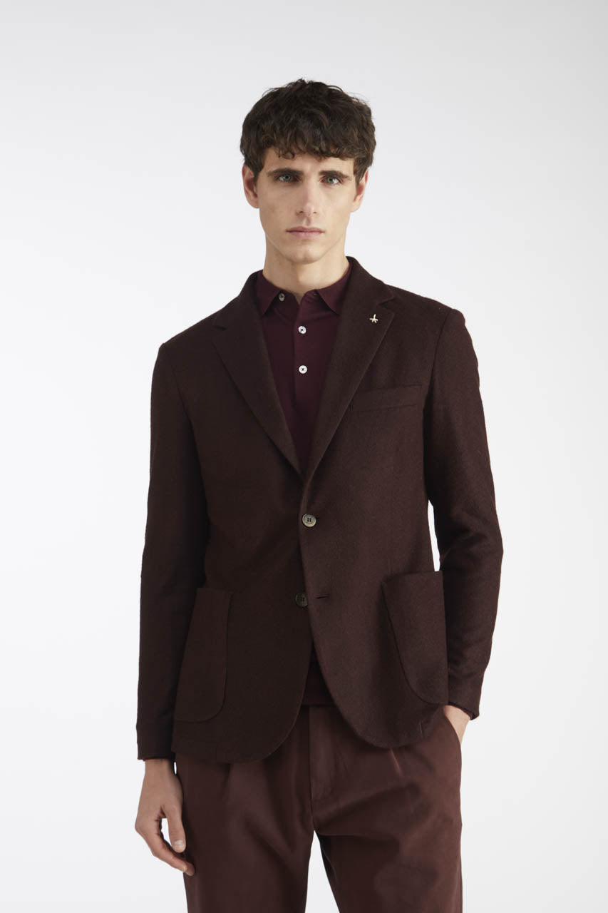 AT.P.CO | Le Blazer ''ALAN'' en flanelle - Marron