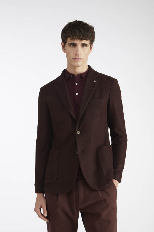 AT.P.CO | Le Blazer ''ALAN'' en flanelle - Marron