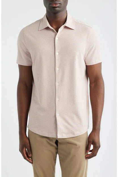 Robert Barakett | Chemise en maille "Keyes" - Corail