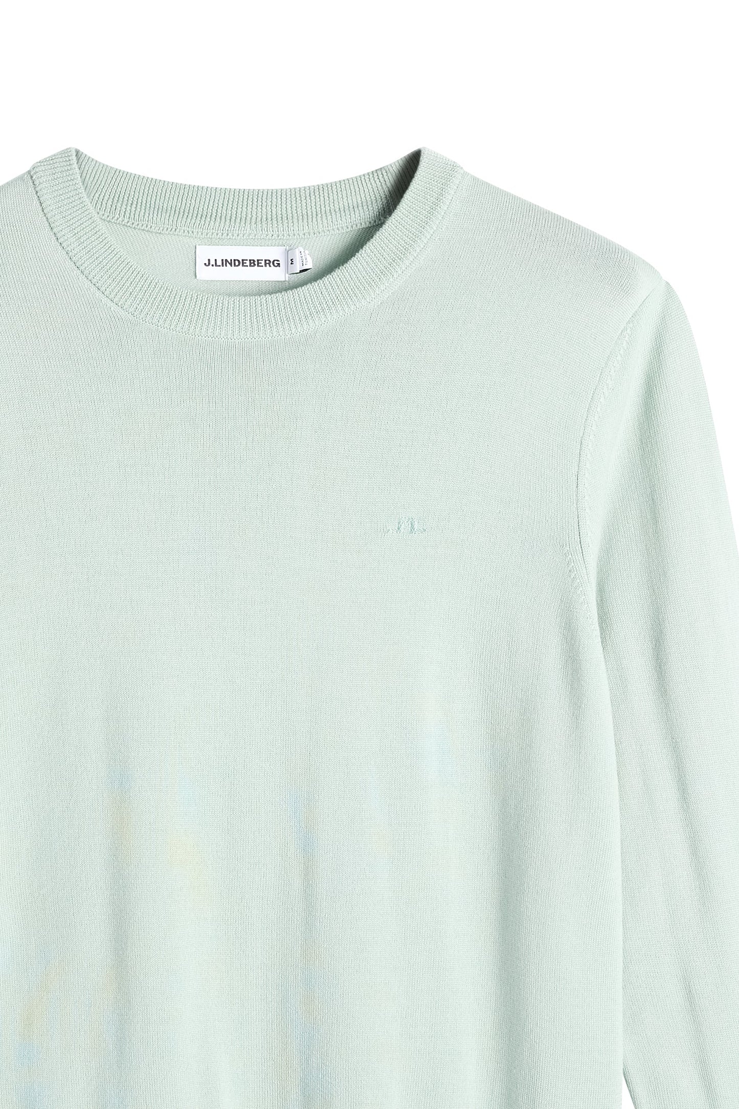 Le pull à col rond ''Keane'' en laine mérinos - Sauge