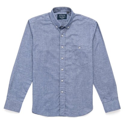 KOVALUM | Chemise en coton brossé - Bleu