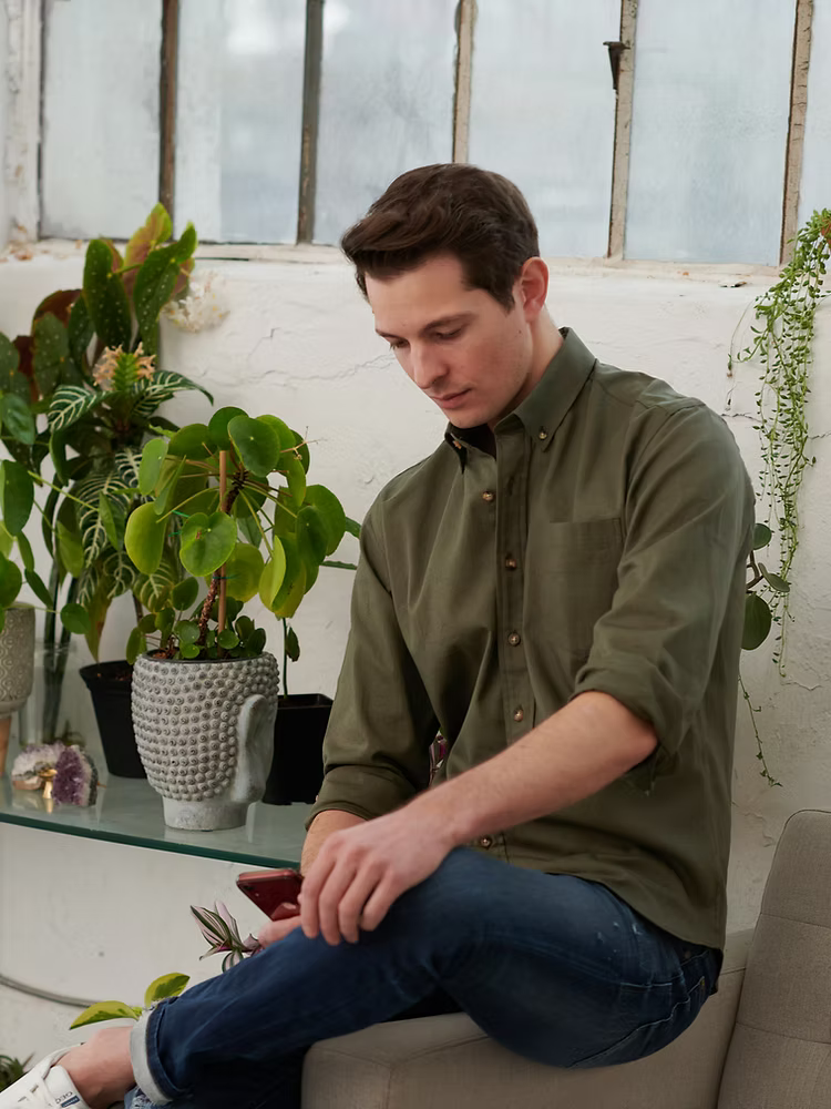 Kovalum | Chemise boutonnée Oxford - Olive
