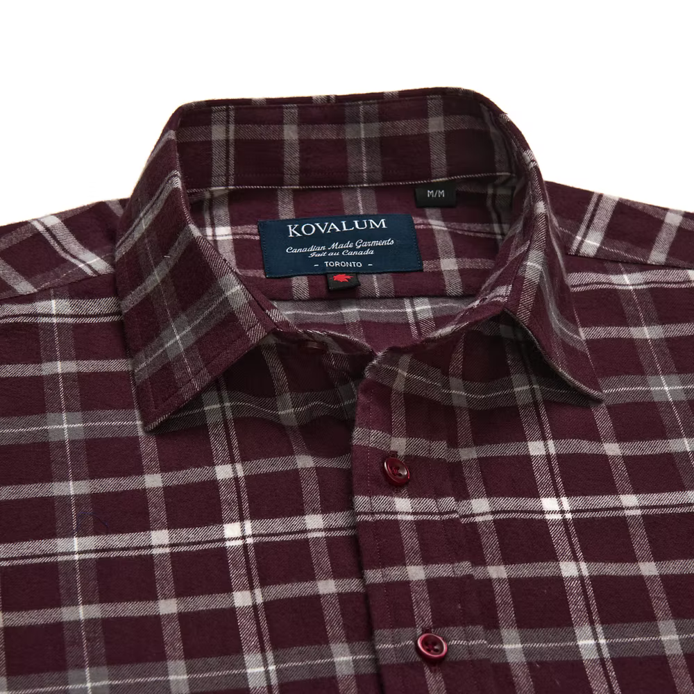 Kovalum | Chemise Mainstay à Carreaux - Bordeaux et Blancs