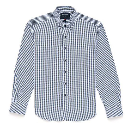 Kovalum | Chemise boutonnée classique - Bleu/Blanc