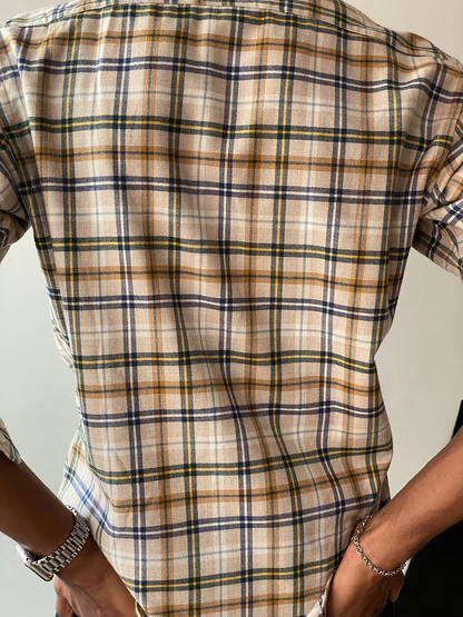 Kovalum | Chemise boutonnée à carreaux - Beige et Marron