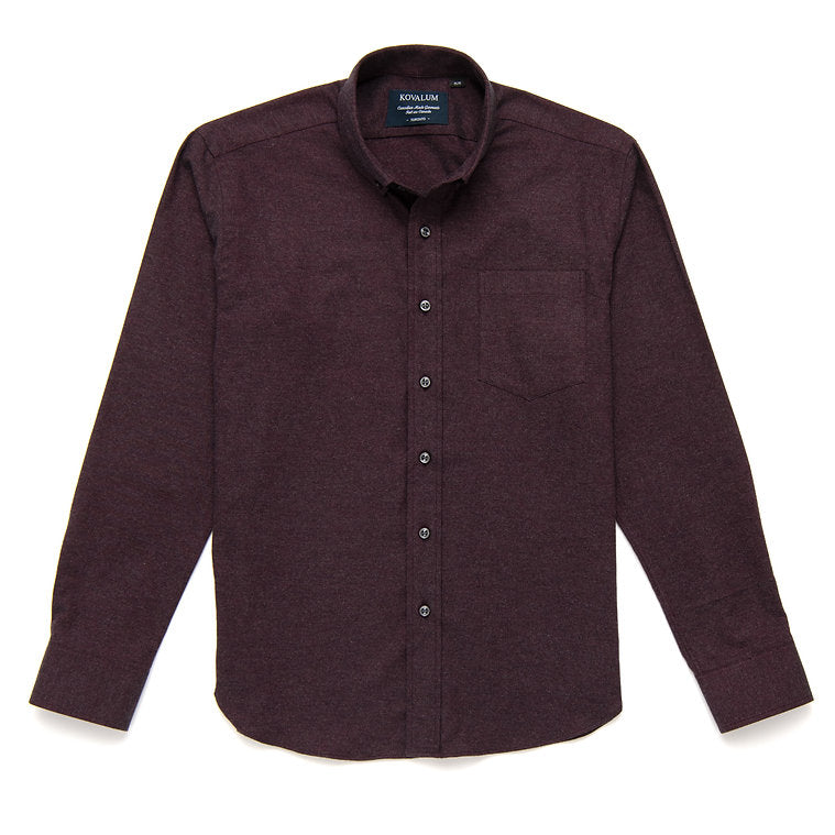 KOVALUM | Chemise en coton et cashemire - Bourgogne
