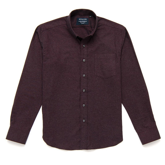 KOVALUM | Chemise en coton et cashemire - Bourgogne