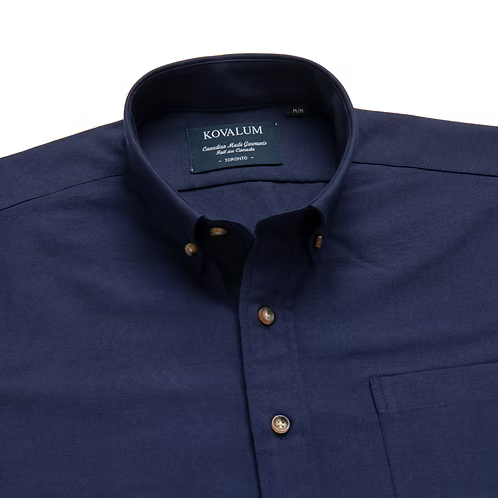 KOVALUM | Chemise oxford - Bleu marine