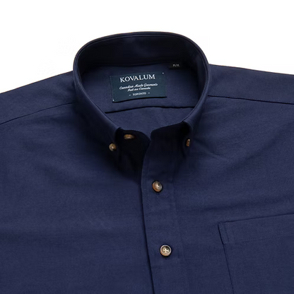 KOVALUM | Chemise oxford - Bleu marine