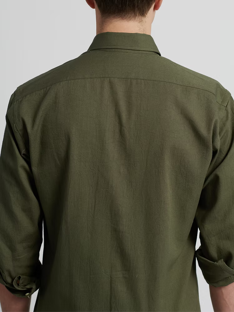 Kovalum | Chemise boutonnée Oxford - Olive
