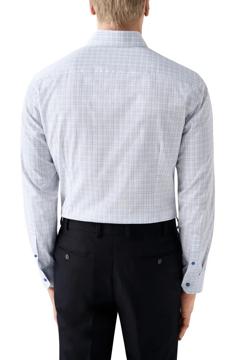 Eton | Chemise à carreaux coupe contemporaine - Blanc / Bleu