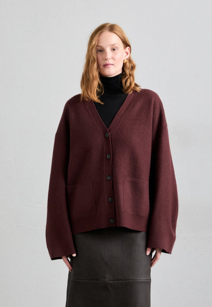 Tiger of Sweden | Le cardigan ''Silvyiya'' en maille coupe ample - Bordeaux