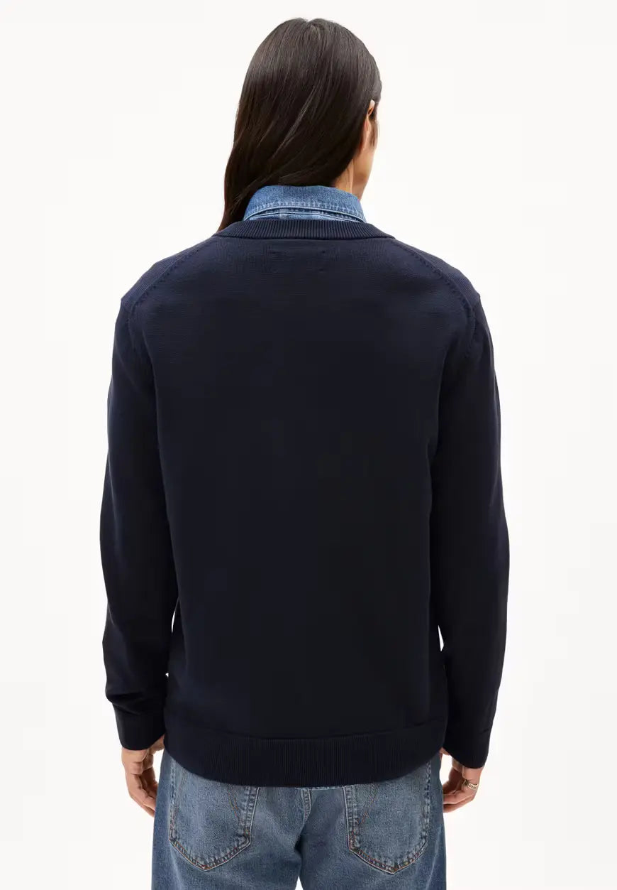 ARMEDANGELS | Cardigan "AGAAMON" - Bleu Nuit