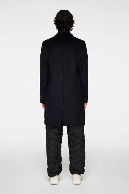 J.LINDEBERG | Manteau "August Melton" Cashemere  - Bleu Marine