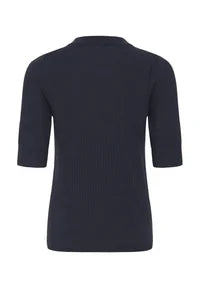 SOAKED IN LUXURY | Chandail 'Spina Tee' | Bleu foncé