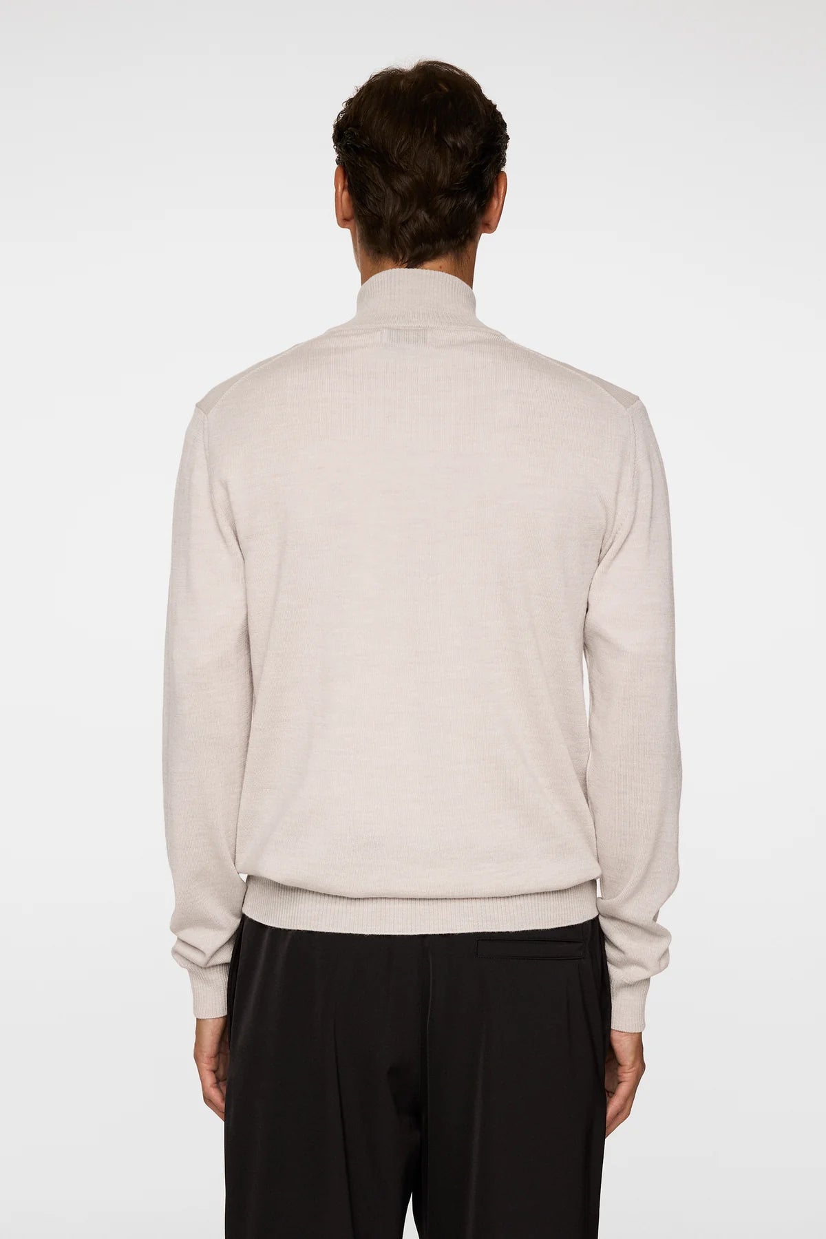 J.LINDEBERG | Pull "Kiyan" Merino Quarter Zip - Beige