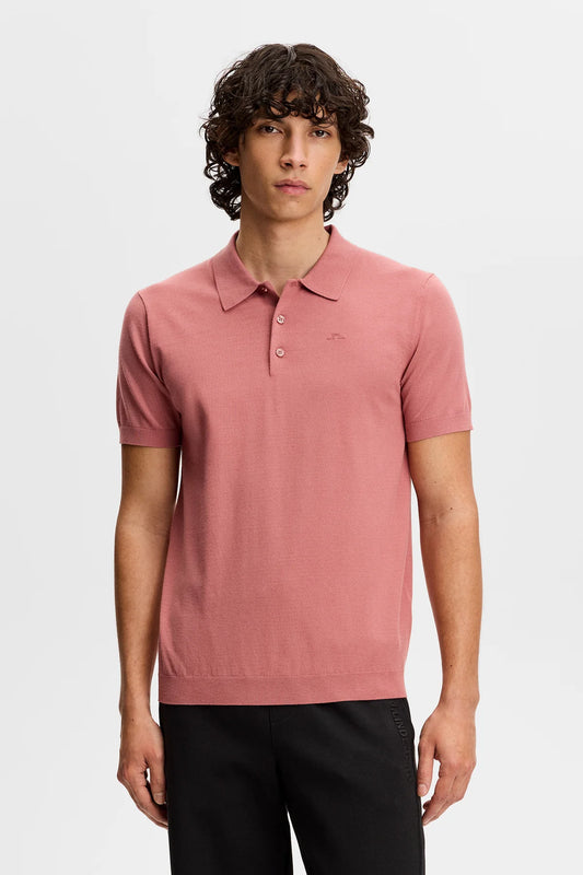 J.Lindeberg | polo à manches courtes "Ridge Knitted" - Rose fanée