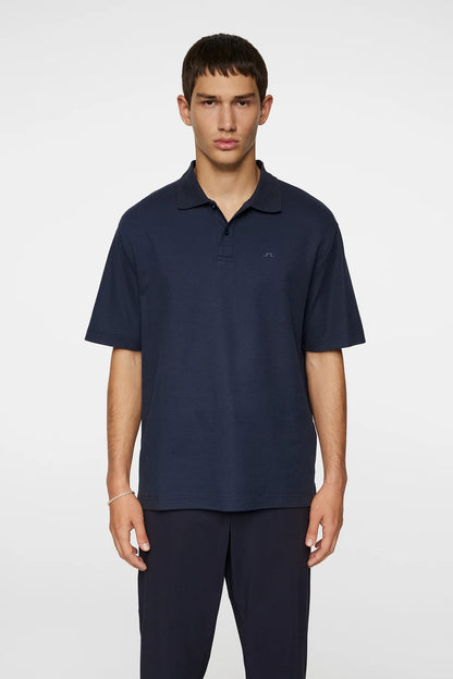 J.Lindeberg | Le polo “Trond” coton piqué  - Bleu marin