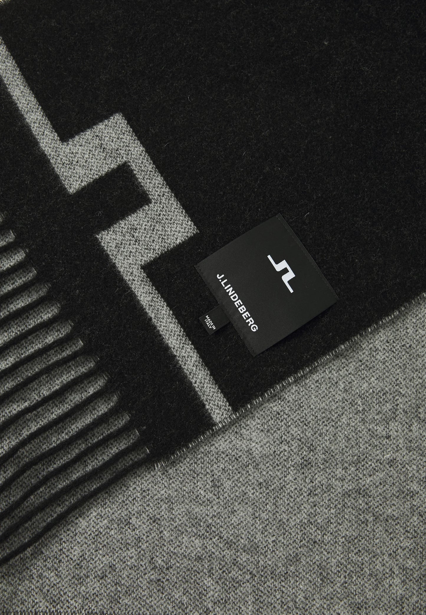 J.LINDEBERG | Écharpe double face Champ - Noir/Gris