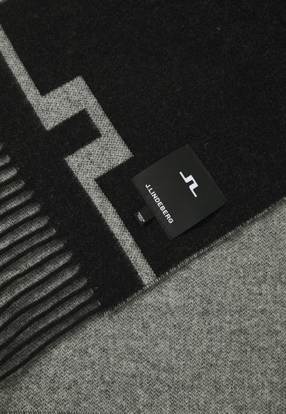 J.LINDEBERG | Écharpe double face Champ - Noir/Gris