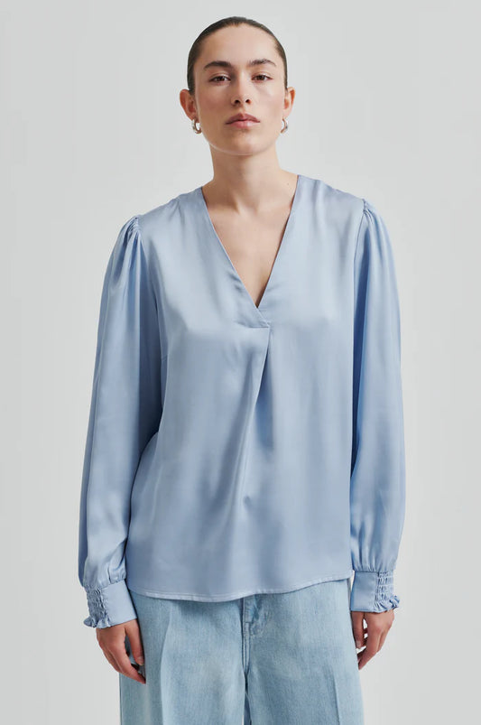 Second Female | Blouse "Barri"- Bleu