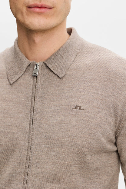 J.Lindeberg | Cardigan en laine merino "Kaleb" - Brun