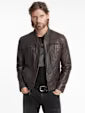 John Varvatos | Manteau en cuire "Brando" - Noir
